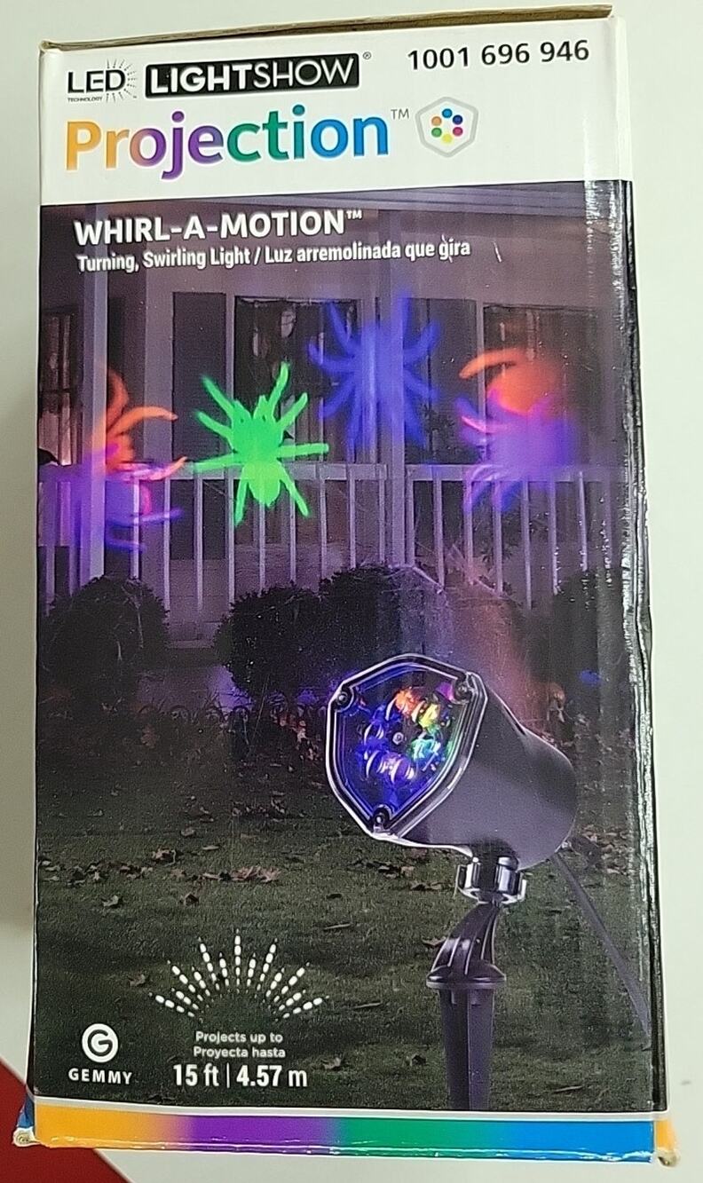 Gemmy ~ LightShow LED Projection ~ Spiders~ Whirl-a-Motion + Strobe ~ Up to 15ft